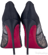 Black Pigalace Pointed Toe Pump