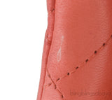 Coral Quilted Mini Flap Bag
