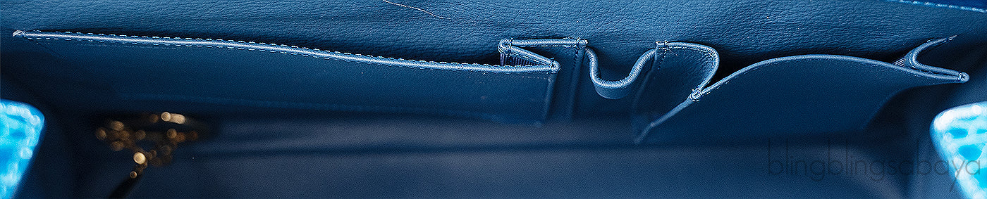 Kwanpen Blue Crocodile Top Handle Bag
