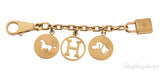 Gold Breloque Horse Dog H Charm