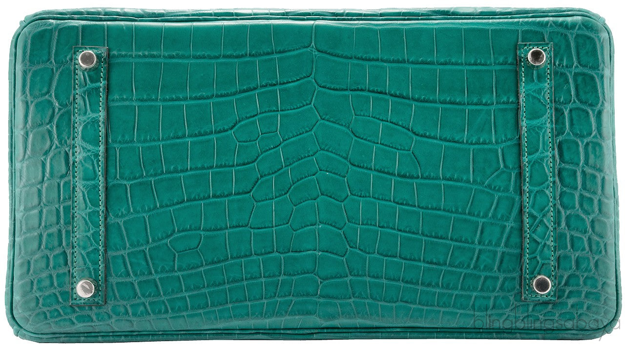 Birkin 35 Malachite Matte Crocodile