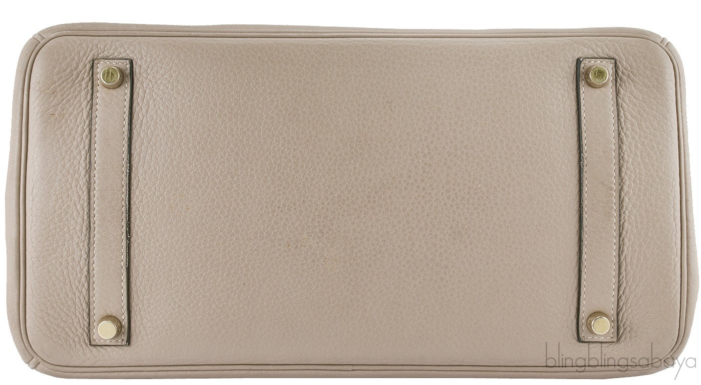 Birkin 35 Gris Tourterelle GHW