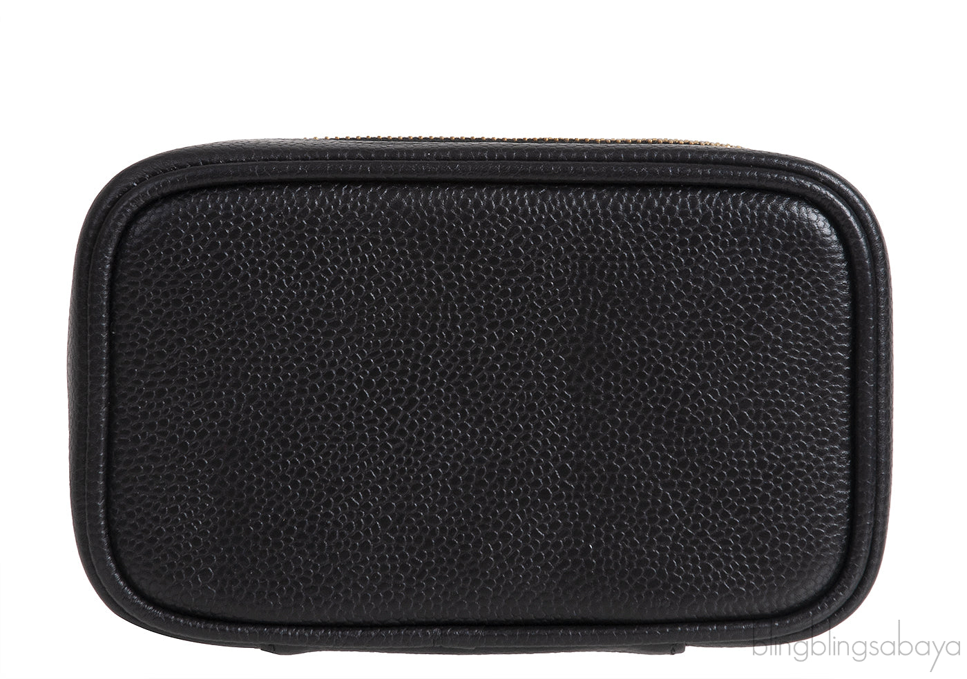 Chanel Vintage CC Black Caviar Mini Makeup Bag