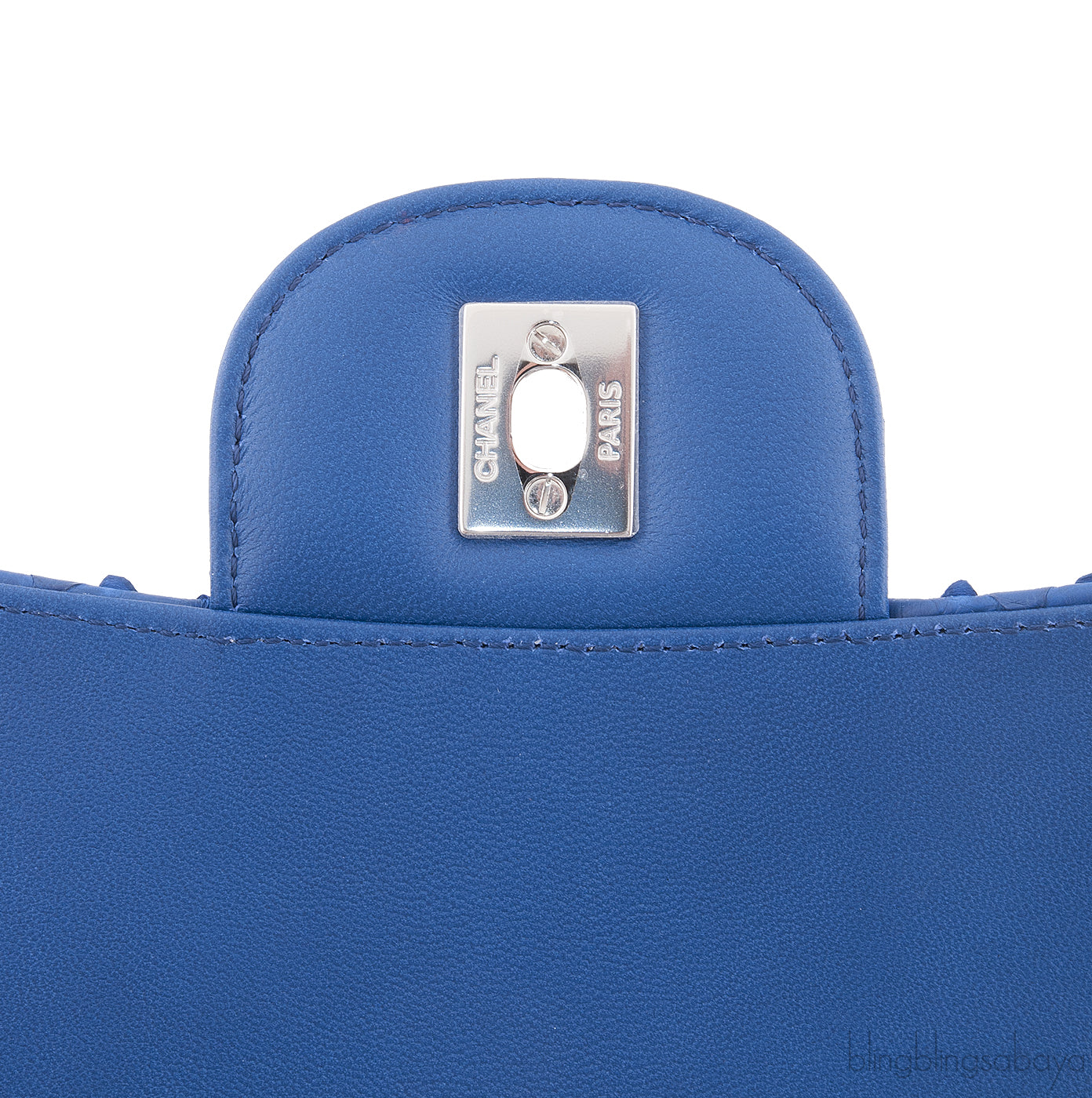 Chanel Classic Blue Python Jumbo Flap Bag