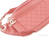 Fanny Pack Pink Lambskin Waist Belt Bag