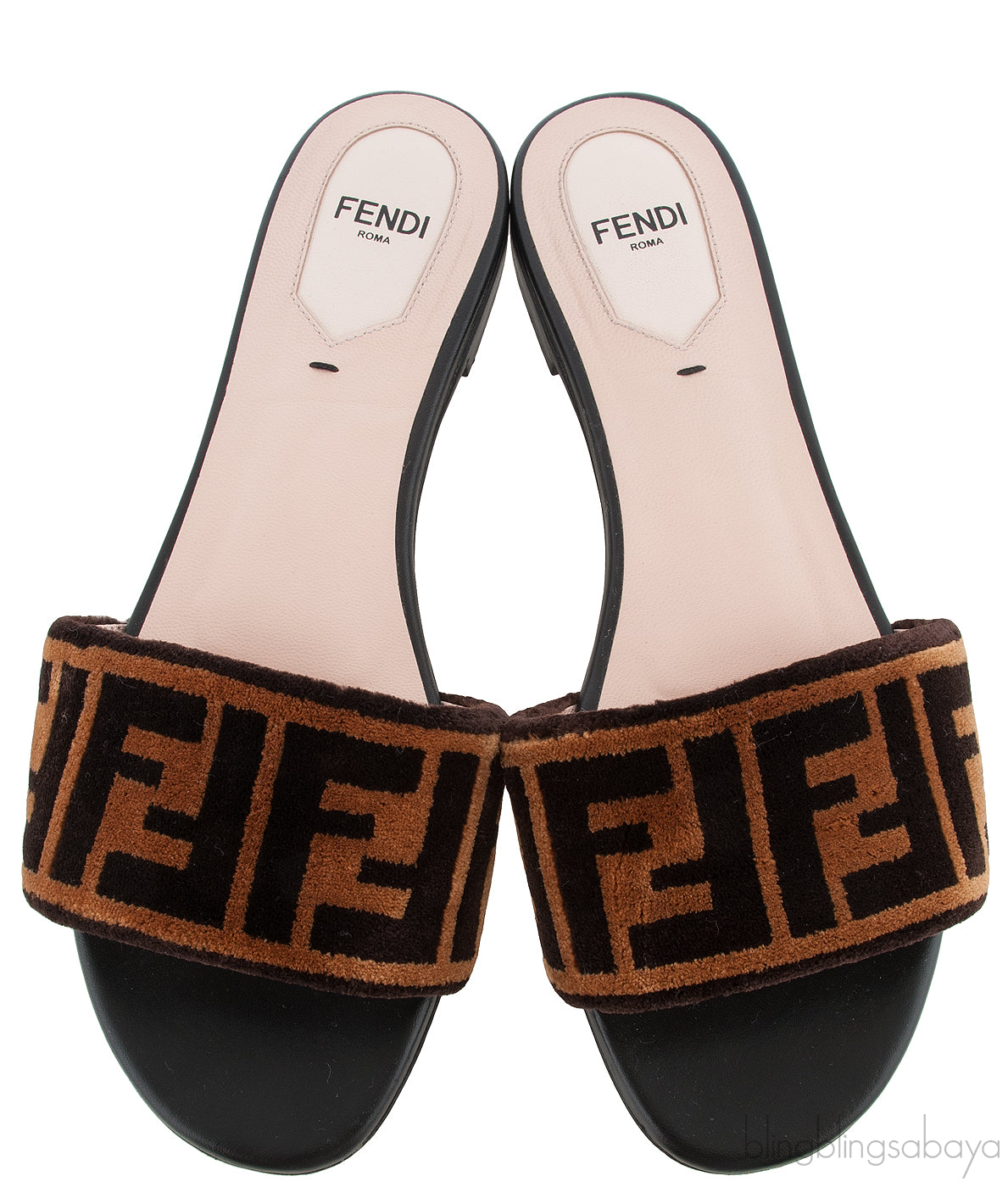 Open Toe Logo Flat Sandals
