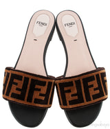 Open Toe Logo Flat Sandals