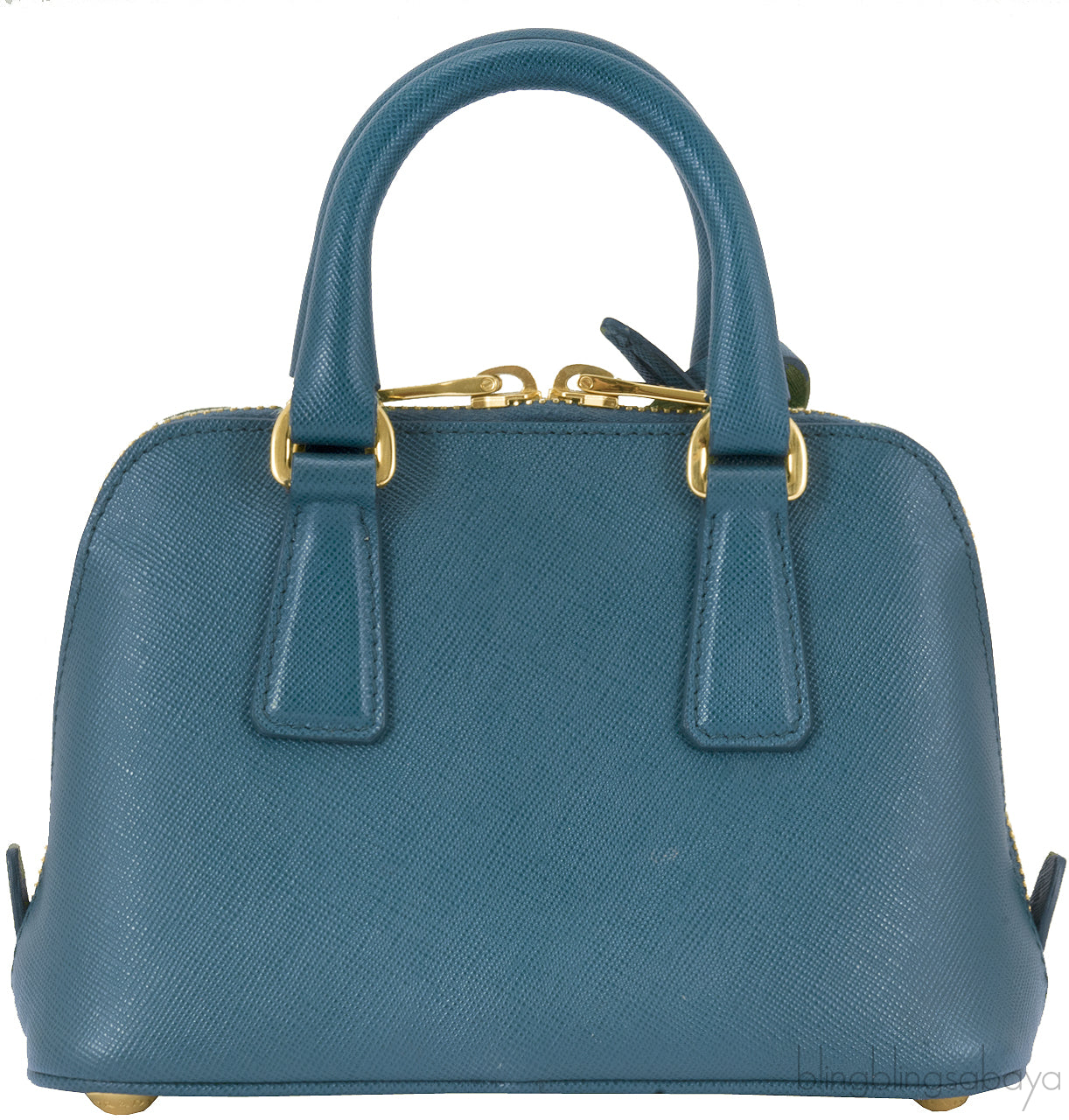 Green Mini Saffiano Leather Tote