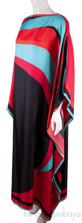 Red Printed Kaftan Dress