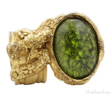 Arty Oval Ring Emerald Green