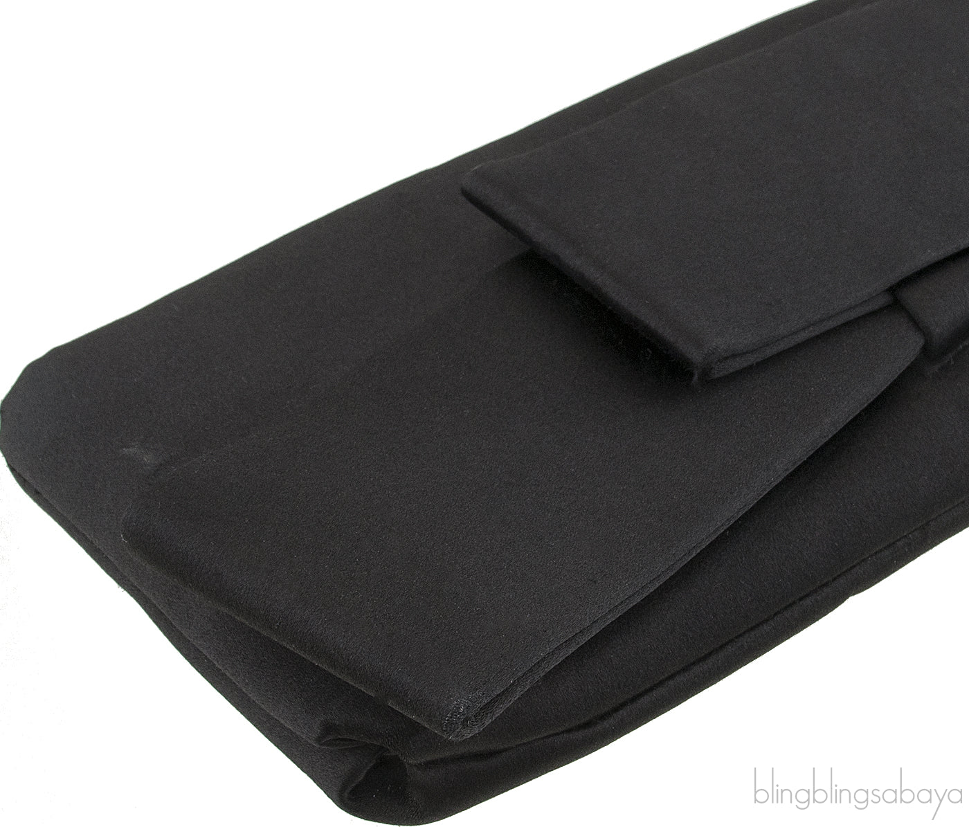 Satin Bow Black Evening Clutch