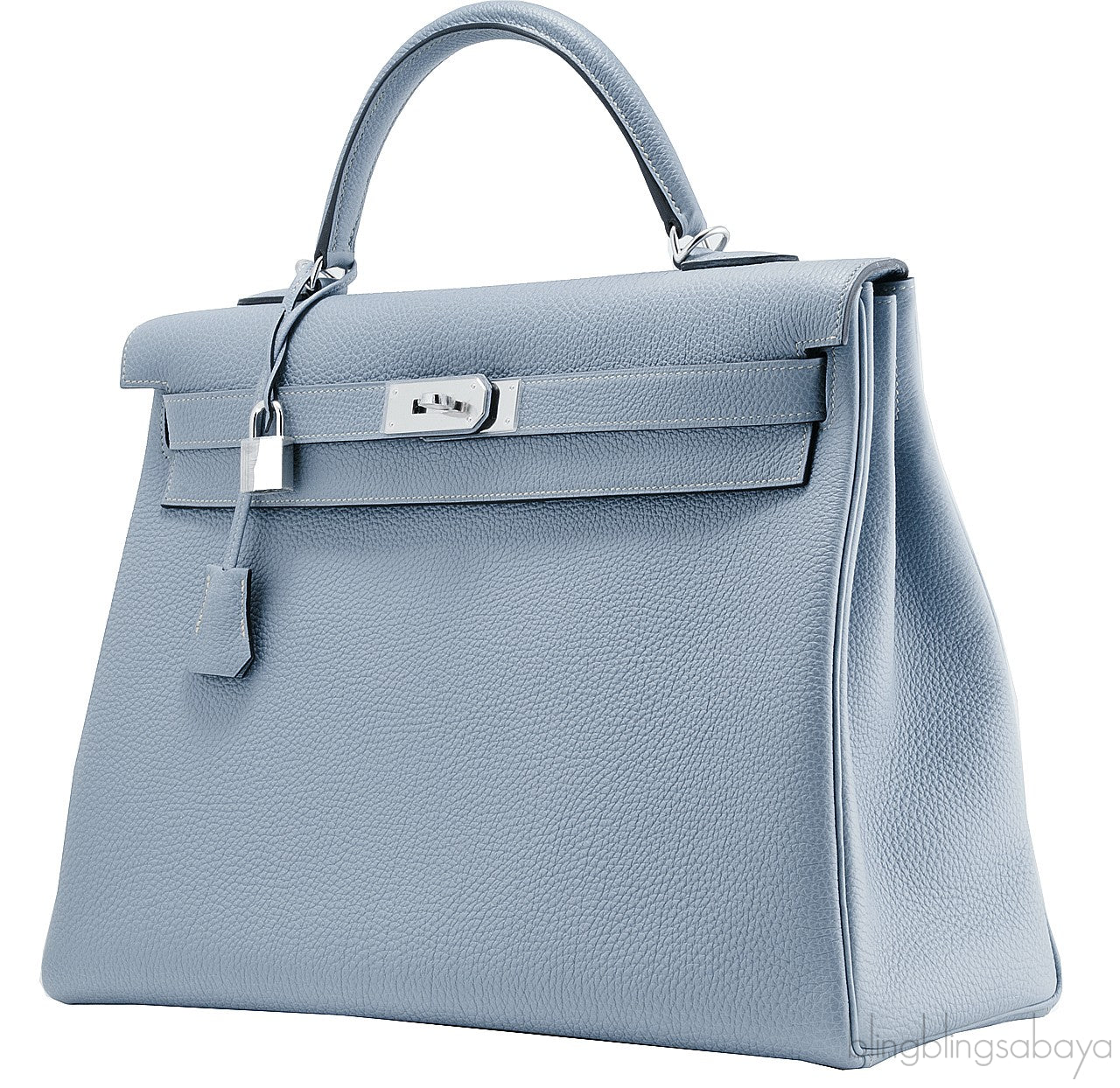 Kelly 40 Blue Lin Togo Retourne