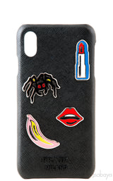 Black Saffiano iPhone XS Case