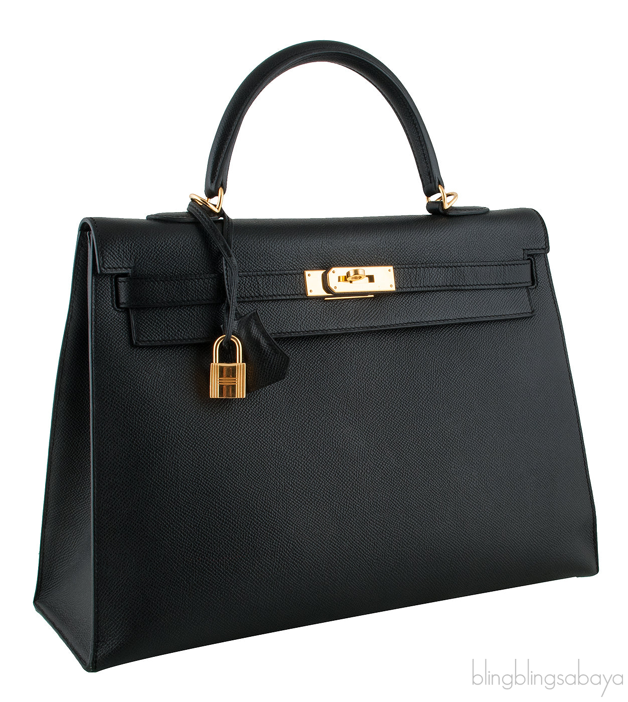 Kelly 35 Black Epsom Sellier GHW