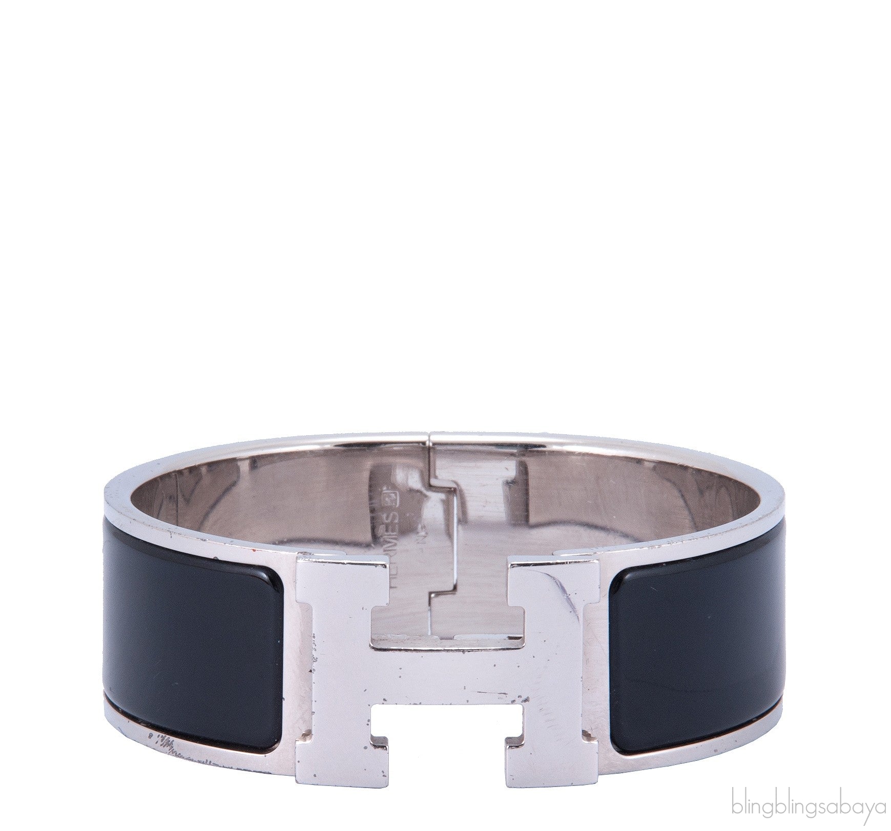 Clic Clac Black H Wide Bracelet