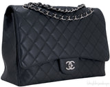 Black Caviar Maxi Flap Bag PHW