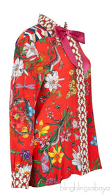Pink Bow Multicolor Printed Shirt