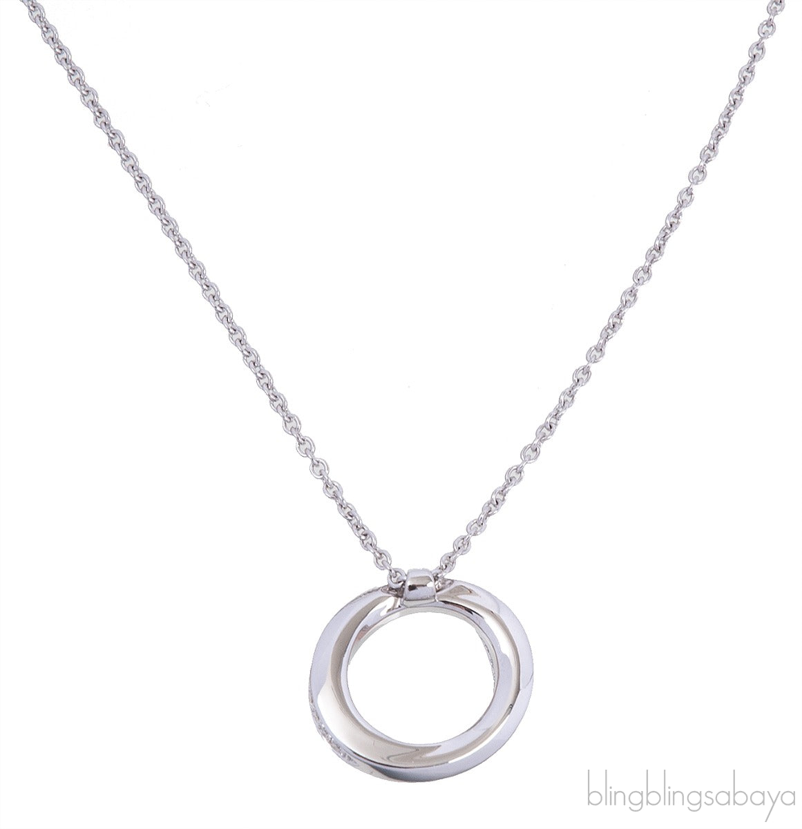 Small WG Diamond Round Pave Spiral Pendant