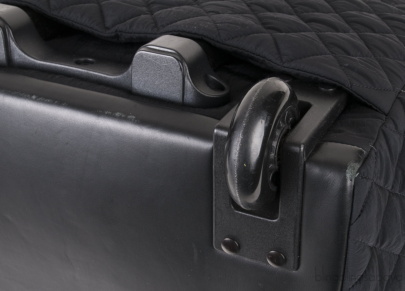 Black Quilted Nylon Cocoon Trolley Rolling Case
