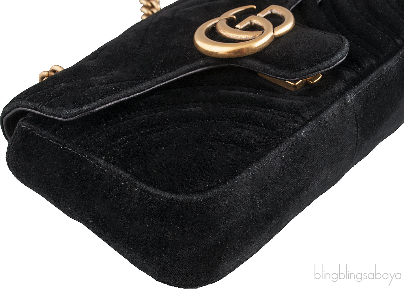 Marmont Black Velvet Mini Bag