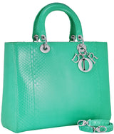 Lady Dior Green Python