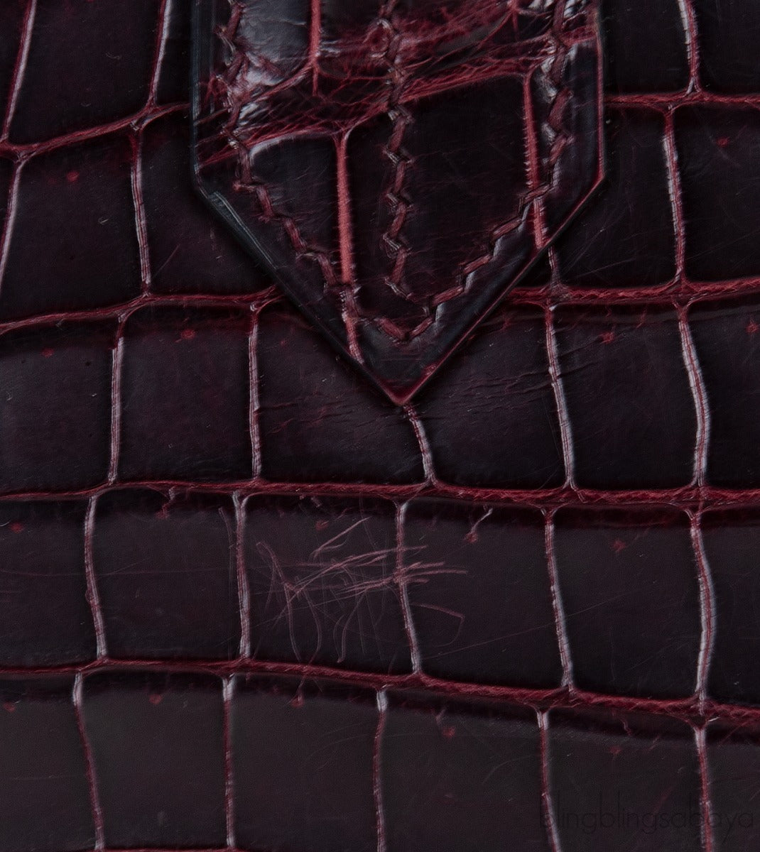 Birkin 35 Prune Crocodile Porosus GHW
