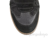 Black Suede Over Basket Sneakers