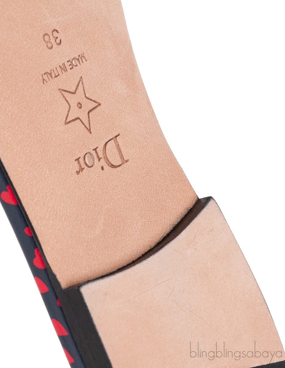 Dway Slide Navy Red Embroidered Slides