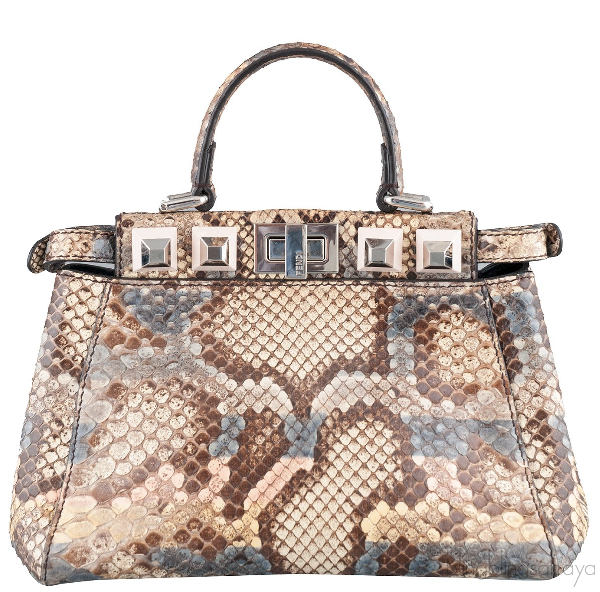 Multicolored Mini Peekaboo Studded Python