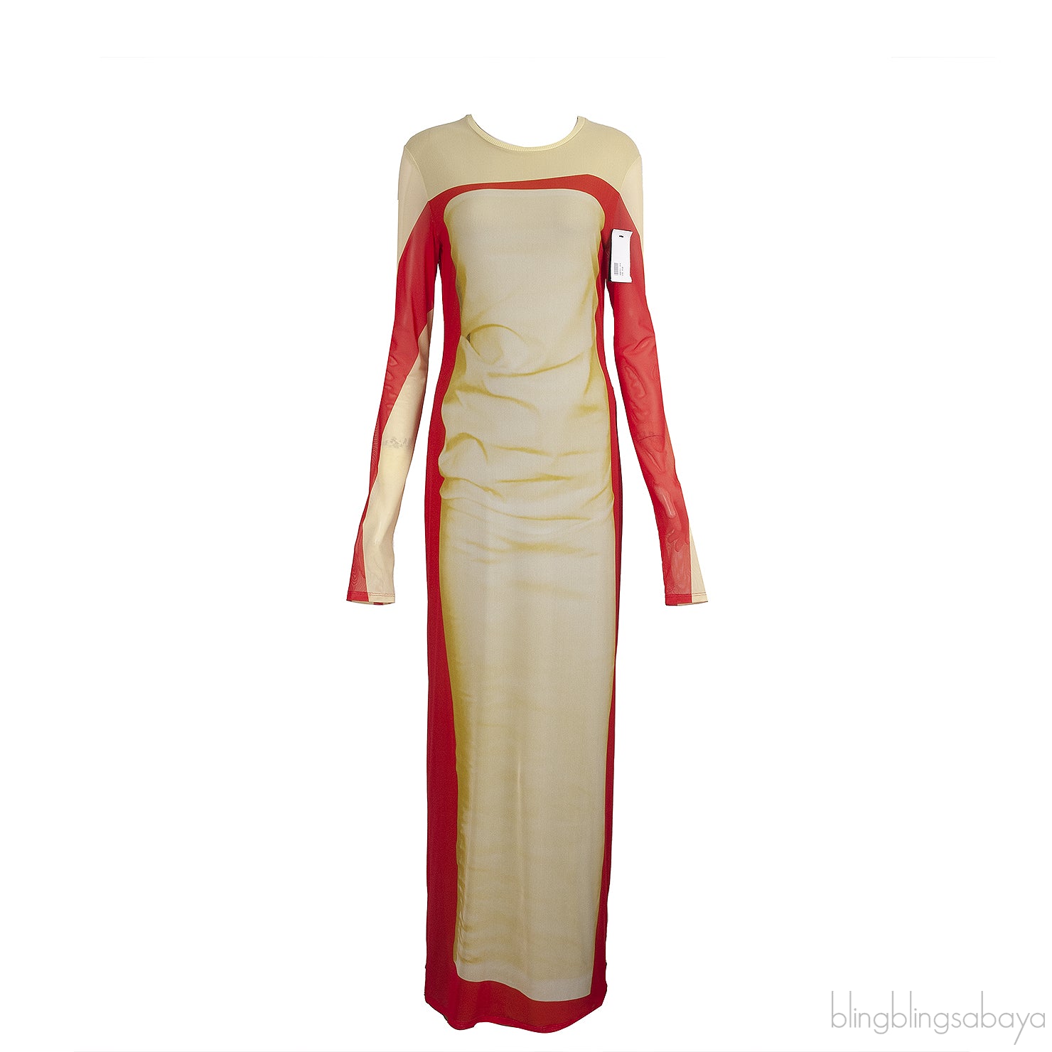 Loewe Trompe L\'Oeli Amarillo Stretch Tube Maxi Dress