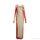 Loewe Trompe L\'Oeli Amarillo Stretch Tube Maxi Dress