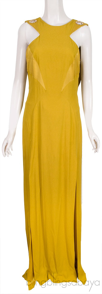 Mustard Sleeveless Maxi Dress
