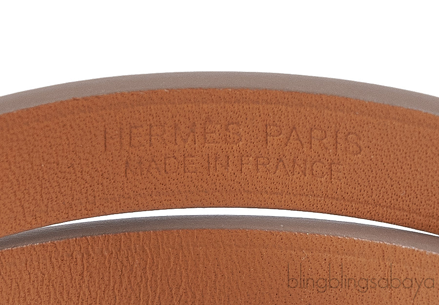 Hermes Mini Kelly Double Tour Bracelet Epsom Mauve Pale PHW