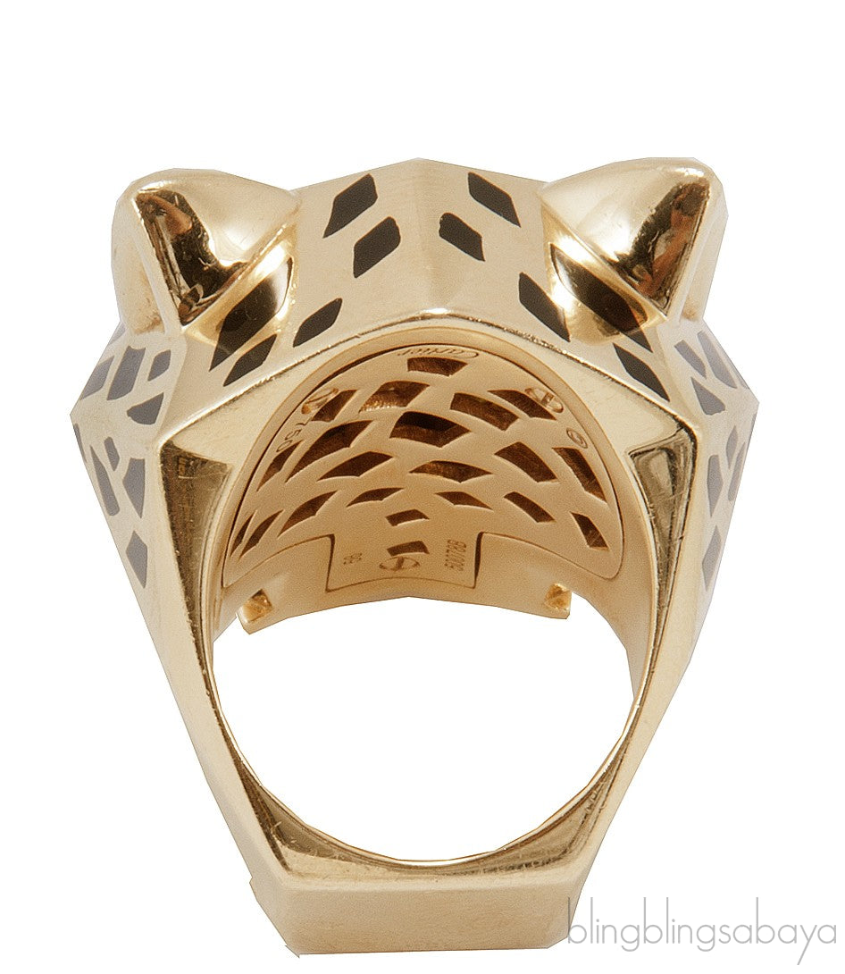 Yellow Gold Panthere Head Ring