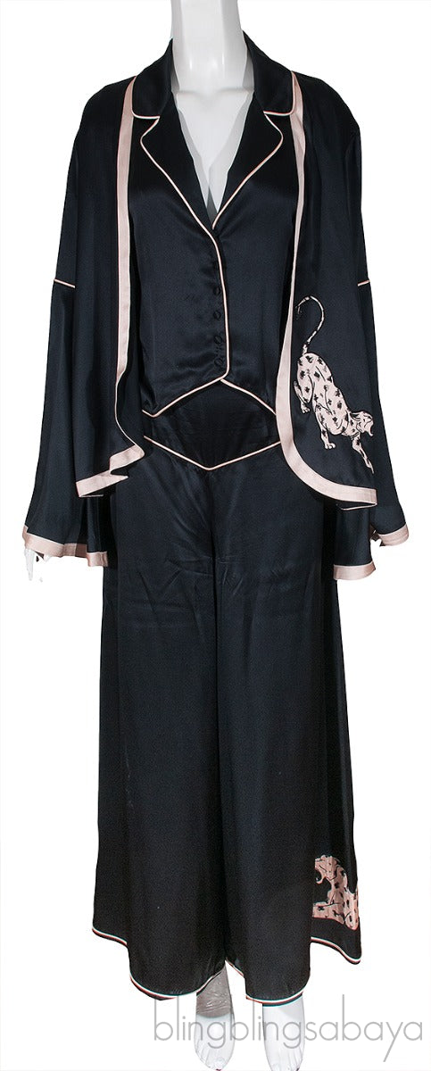 Black Jacket , Blazer & Pajama Set