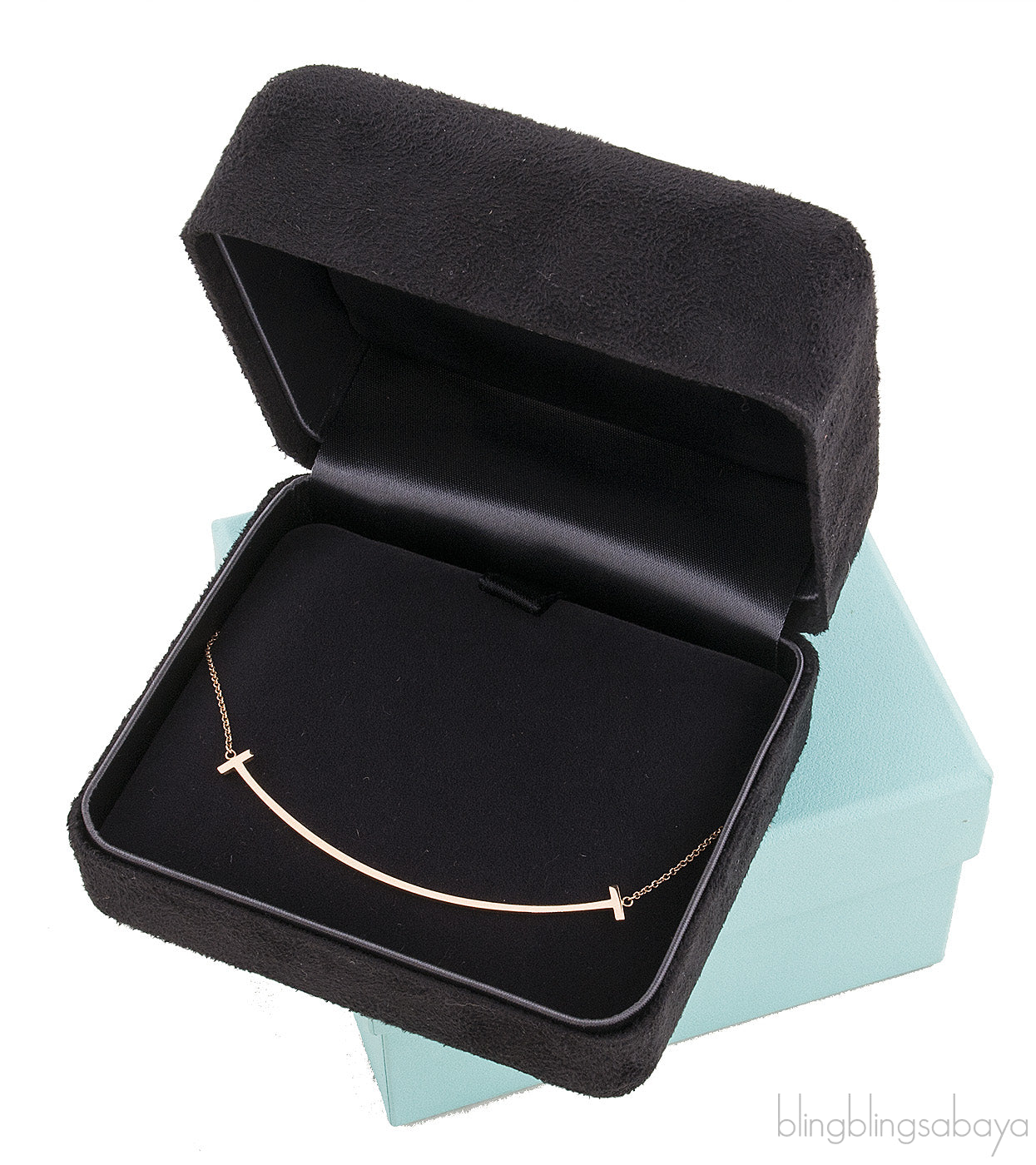 T Smile Rose Gold Necklace