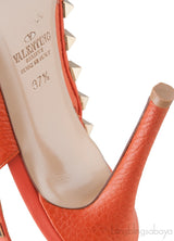 Rockstud Brique Gold Studs Heels 100