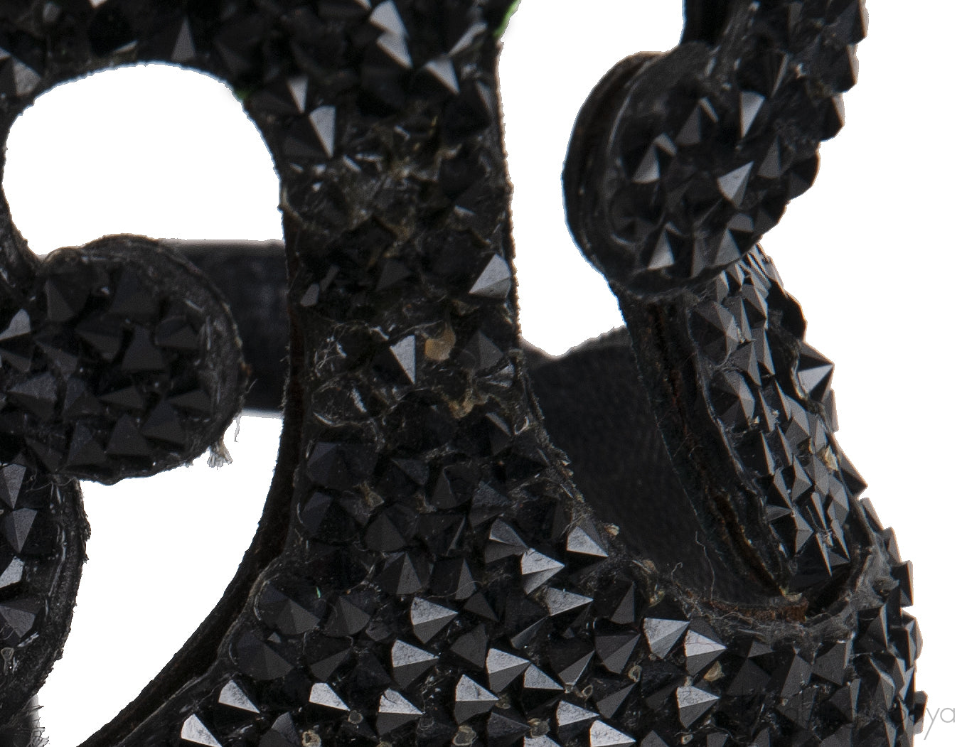 Black Swirl Strass Python Heels