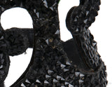 Black Swirl Strass Python Heels