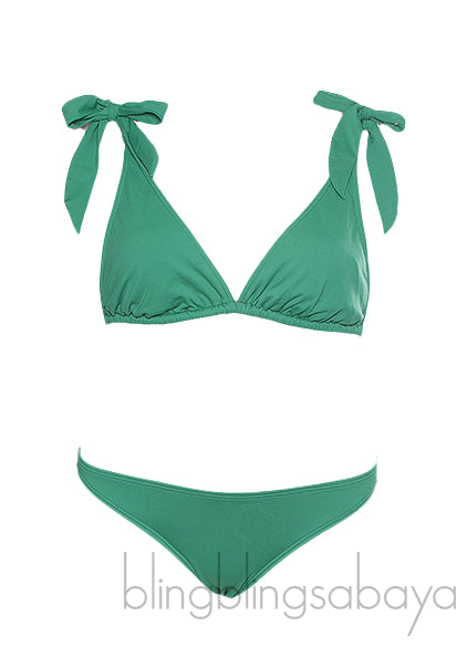 Green Elektra Top & Kissy Bikini Set