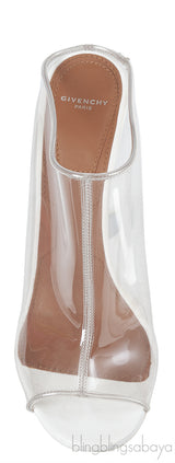 Givenchy Tisci White Clear Perspex Peep Toe Mule