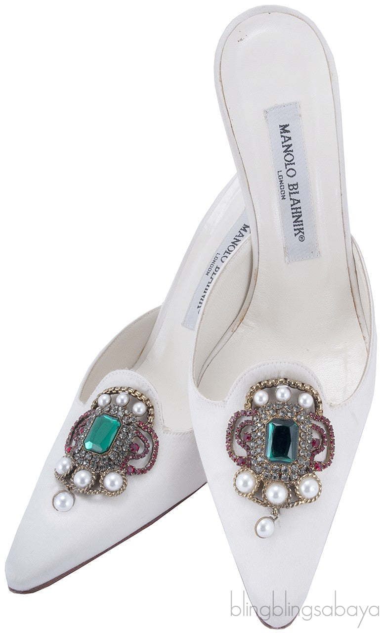 Ivory Eufra Mid Heel Sandals