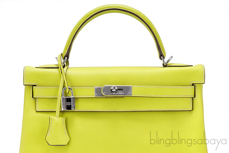 Kelly 32 Bi-color Lime Epsom Retourne