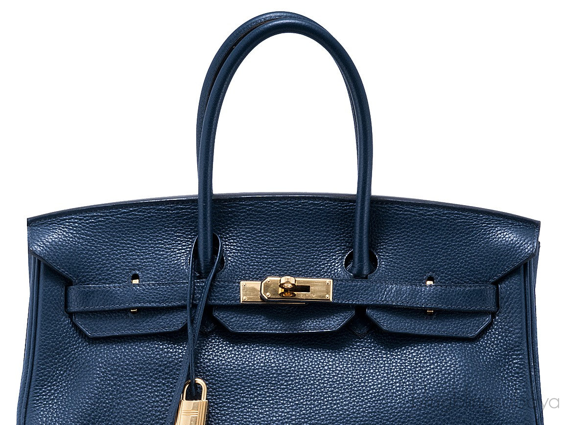 Birkin 35 Navy Blue Taurillon Clem.