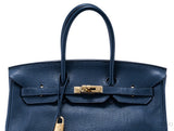 Birkin 35 Navy Blue Taurillon Clem.