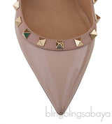 Pastel Beige Rockstud Pump