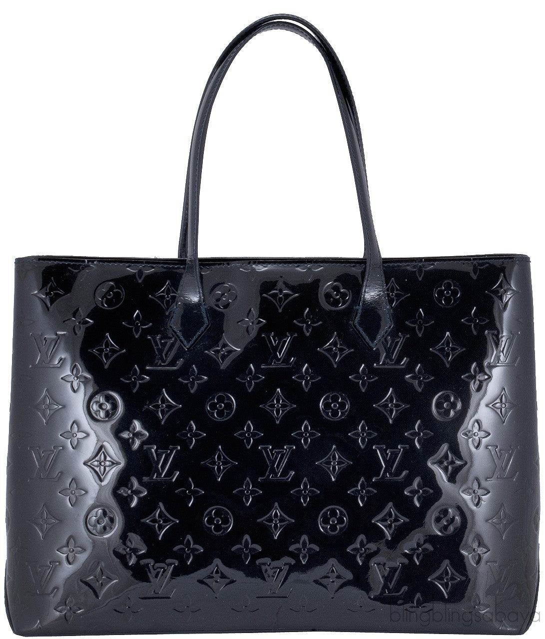 Wilshire Grey Monogram Vernis MM