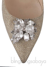 Mamey Gold Glitter Embellished Pumps