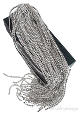 Long Crystal Hairpiece Silver
