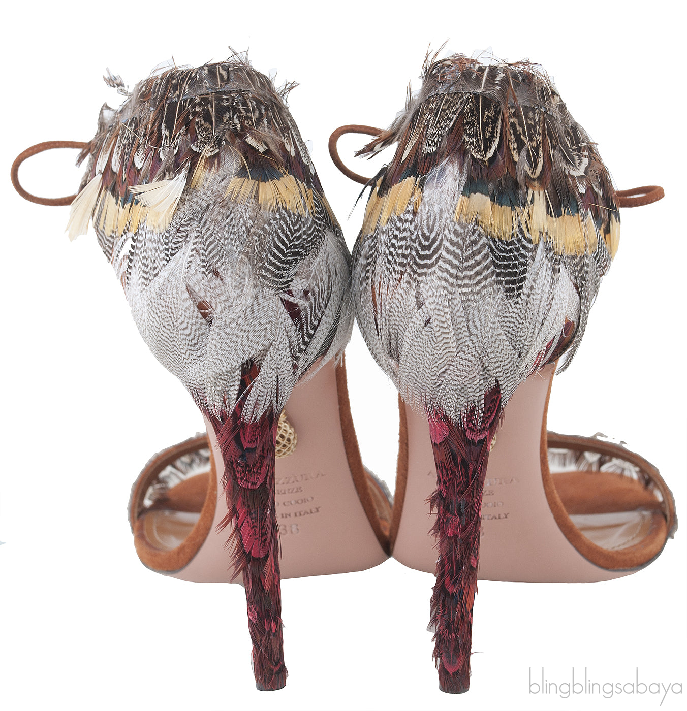 Rio Feather Ankle-tie Sandals
